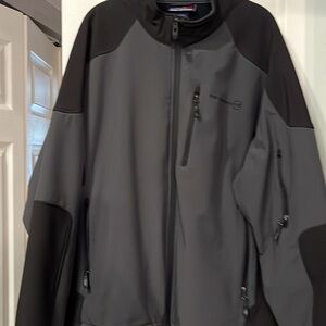 Free Country Men’s water resistant Jacket. Bungee cord adjustable waist. XXL